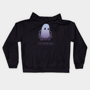 cute sad Spooky ghost club purple Kids Hoodie